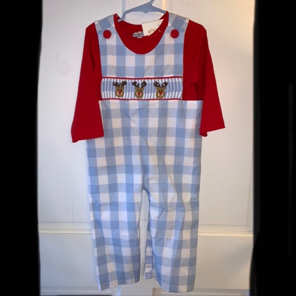 Smocked Reindeer Longall